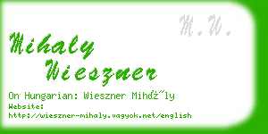 mihaly wieszner business card